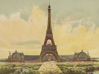 Pariser Weltausstellung und der Eiffelturm